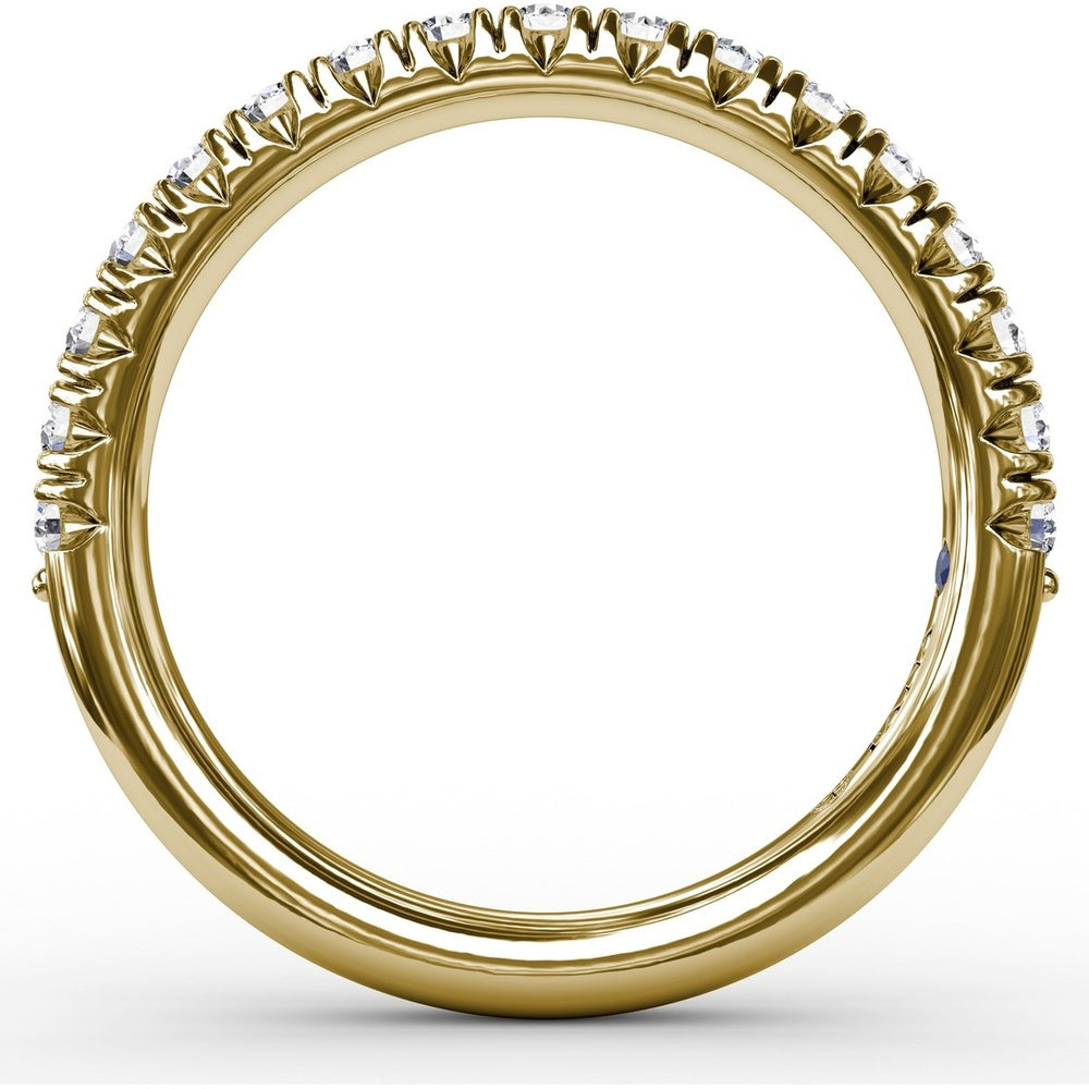 Modern Pavé Anniversary Band with Round Diamonds by Fana - 0.51 Carat Total Diamond Weight