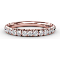 Modern Pavé Anniversary Band with Round Diamonds by Fana - 0.51 Carat Total Diamond Weight