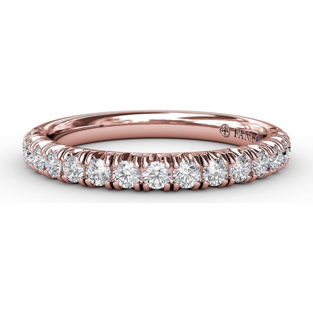 Modern Pavé Anniversary Band with Round Diamonds by Fana - 0.51 Carat Total Diamond Weight