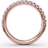 Modern Pavé Anniversary Band with Round Diamonds by Fana - 0.51 Carat Total Diamond Weight