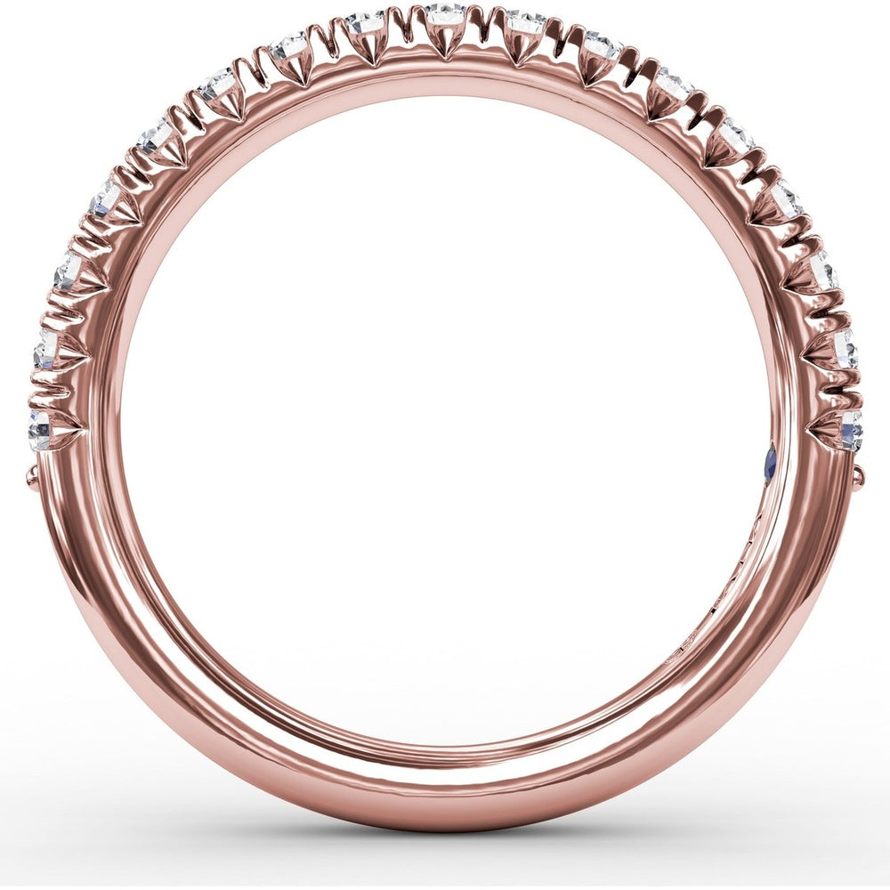 Modern Pavé Anniversary Band with Round Diamonds by Fana - 0.51 Carat Total Diamond Weight