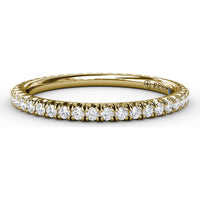 Modern Pavé Eternity Band with Round Diamonds by Fana - 0.44 Carat Total Diamond Weight