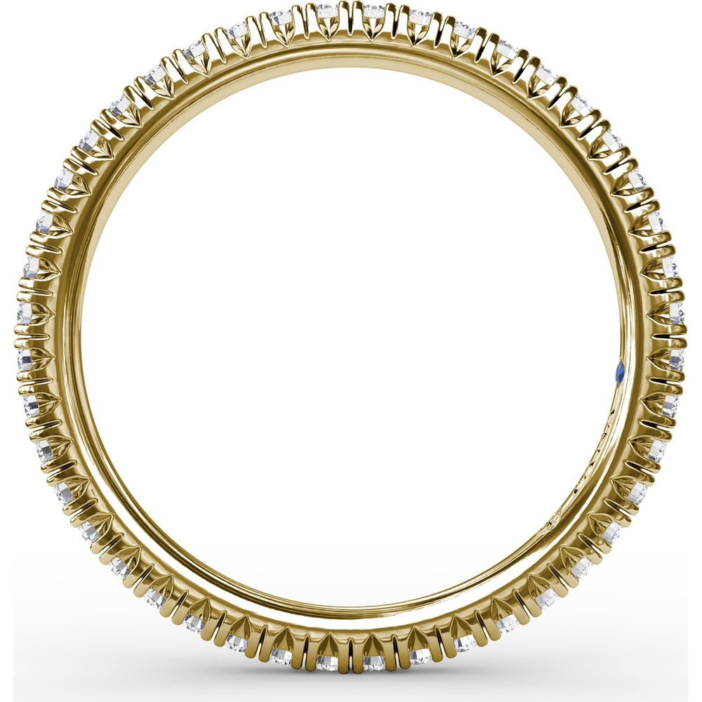Modern Pavé Eternity Band with Round Diamonds by Fana - 0.44 Carat Total Diamond Weight