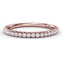 Modern Pavé Eternity Band with Round Diamonds by Fana - 0.44 Carat Total Diamond Weight
