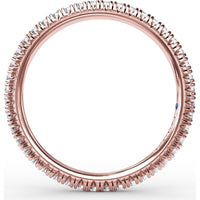 Modern Pavé Eternity Band with Round Diamonds by Fana - 0.44 Carat Total Diamond Weight
