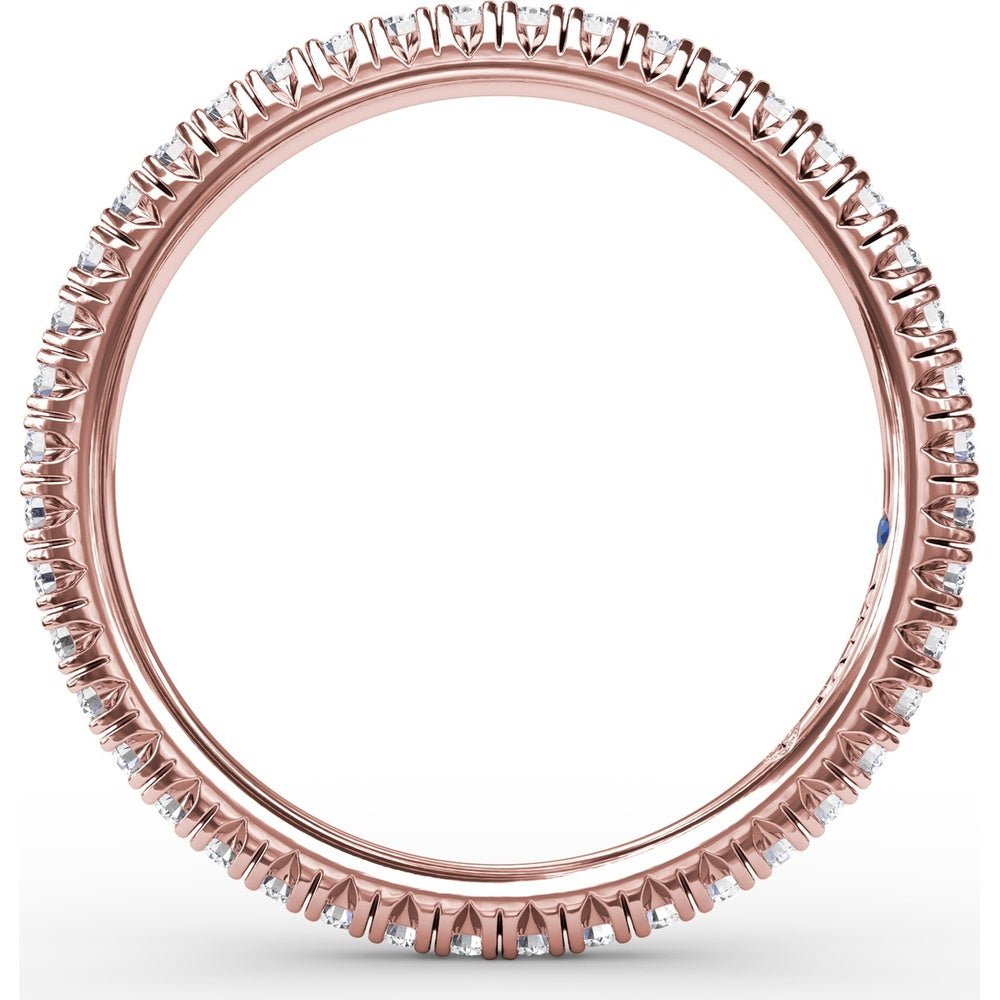 Modern Pavé Eternity Band with Round Diamonds by Fana - 0.44 Carat Total Diamond Weight