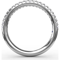 Modern Shared-Prong Anniversary Band with Round Diamonds by Fana - 0.26 Carat Total Diamond Weight