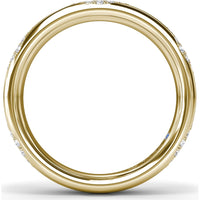 Modern Wave Pavé Diamond Band with Milgrain Detailing by Fana - 0.29 Carat Total Diamond Weight