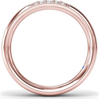 Modern Wide Diamond Band with Pavé Set Round Diamonds by Fana - 0.16 Carat Total Diamond Weight