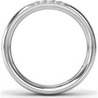Modern Wide Diamond Band with Pavé Set Round Diamonds by Fana - 0.16 Carat Total Diamond Weight