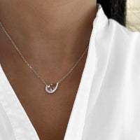 Morganite and Diamond Cradle Pendant Necklace in 18K White Gold by Charles Krypell