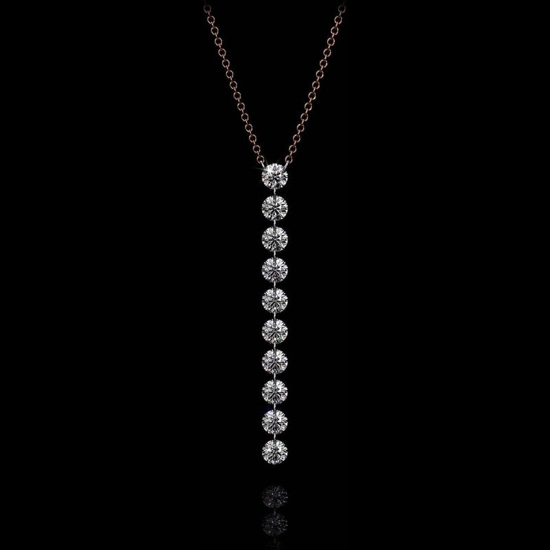 Aresa New York - Morrison No. 10 Necklaces - 18K Rose Gold with 1.00 cts. of Diamonds