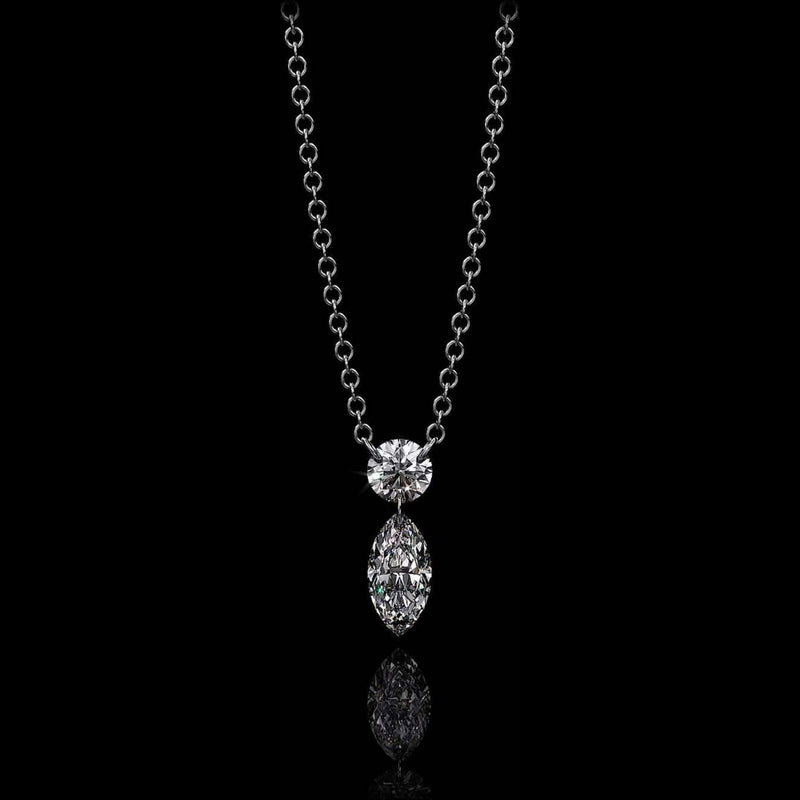 Aresa New York - Morrison No. 2 with Marquise Necklaces - 18K White Gold with 0.50 cts. of Diamonds