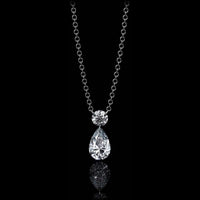 Aresa New York - Morrison No. 2 with Pear Necklaces - 18K White Gold with 0.50 cts. of Diamonds
