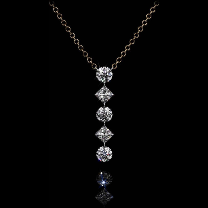 Aresa New York - Morrison No. 5 XO Necklaces - 18K Yellow Gold with 1.10 cts. of Diamonds