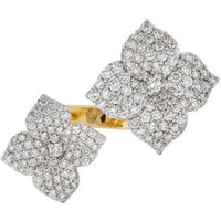 Piranesi - Mosaique Double Flower Ring in Diamond - 18K Yellow Gold