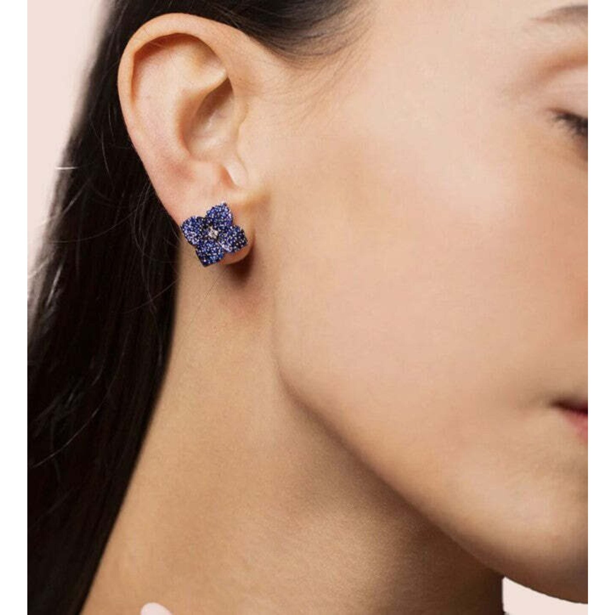 Sapphire deals flower earrings