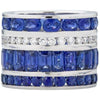 Piranesi - Multi Eternity Ring in Blue Sapphire - 18K White Gold