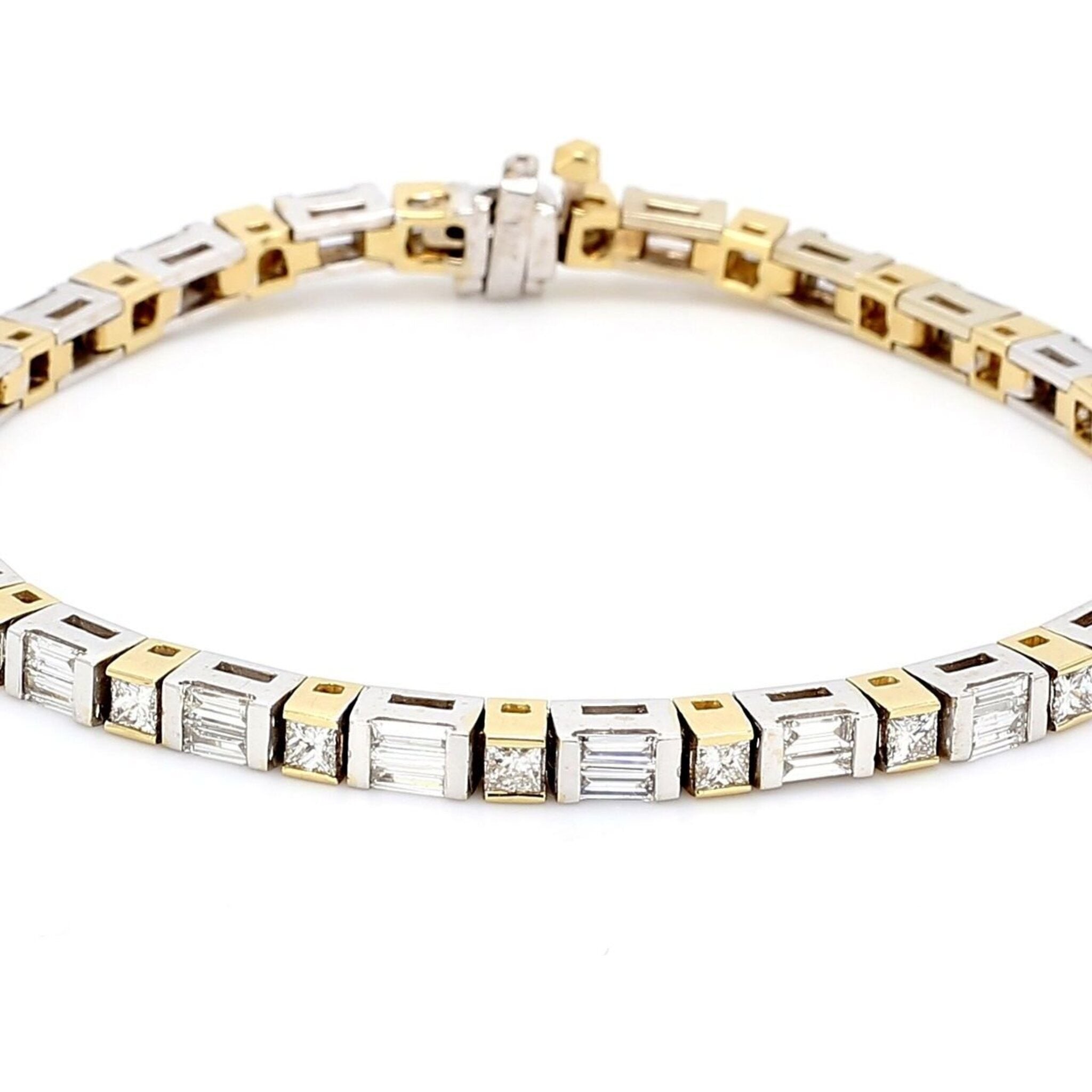 Ninacci 14K Two-Tone Diamond Tennis Bracelet - 3.65 Carat Total Diamond Weight