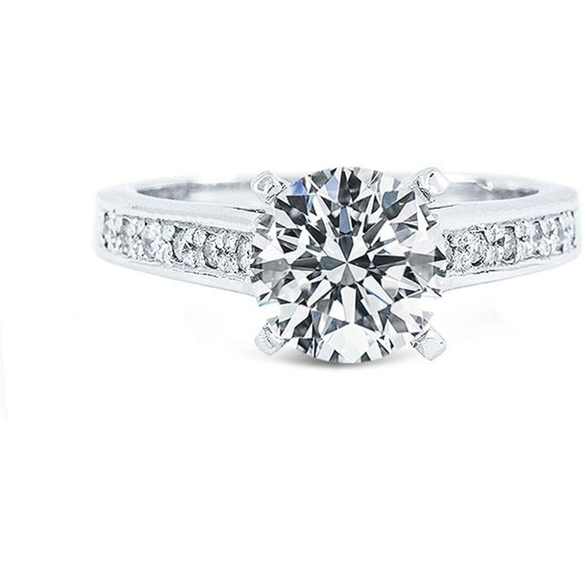 Ninacci 14K White Gold Diamond Semi-Mount Engagement Ring