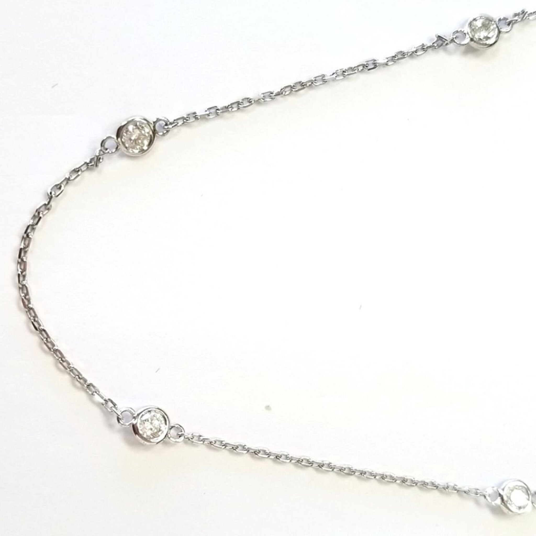 Ninacci 14K White Gold "Diamonds by the Yard" Necklace - 0.82 Carat Total Diamond Weight