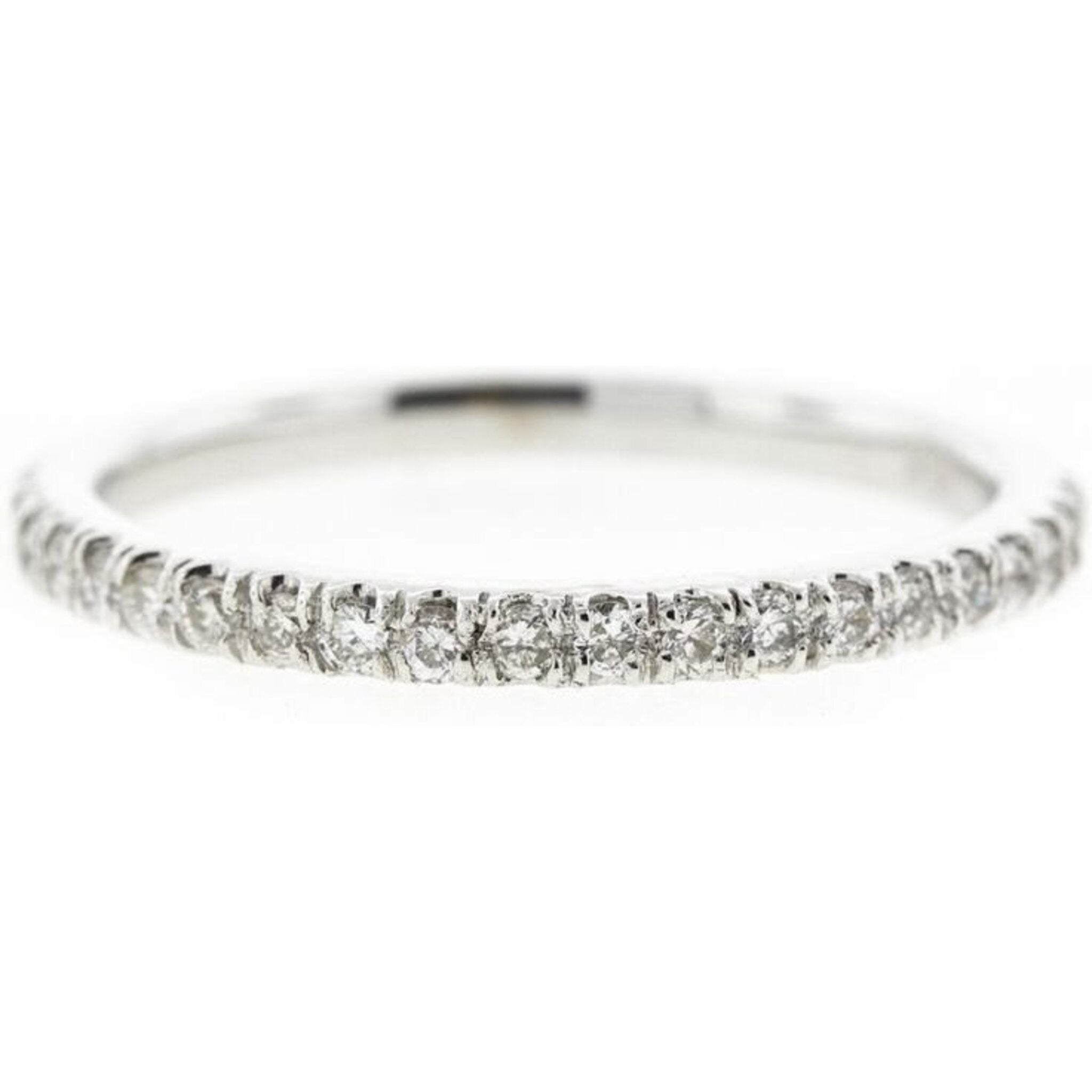 Ninacci 14K White Gold Eternity Band with Prong-Set Round Diamonds - 0.54 Carat Total Diamond Weight - Size 6.0