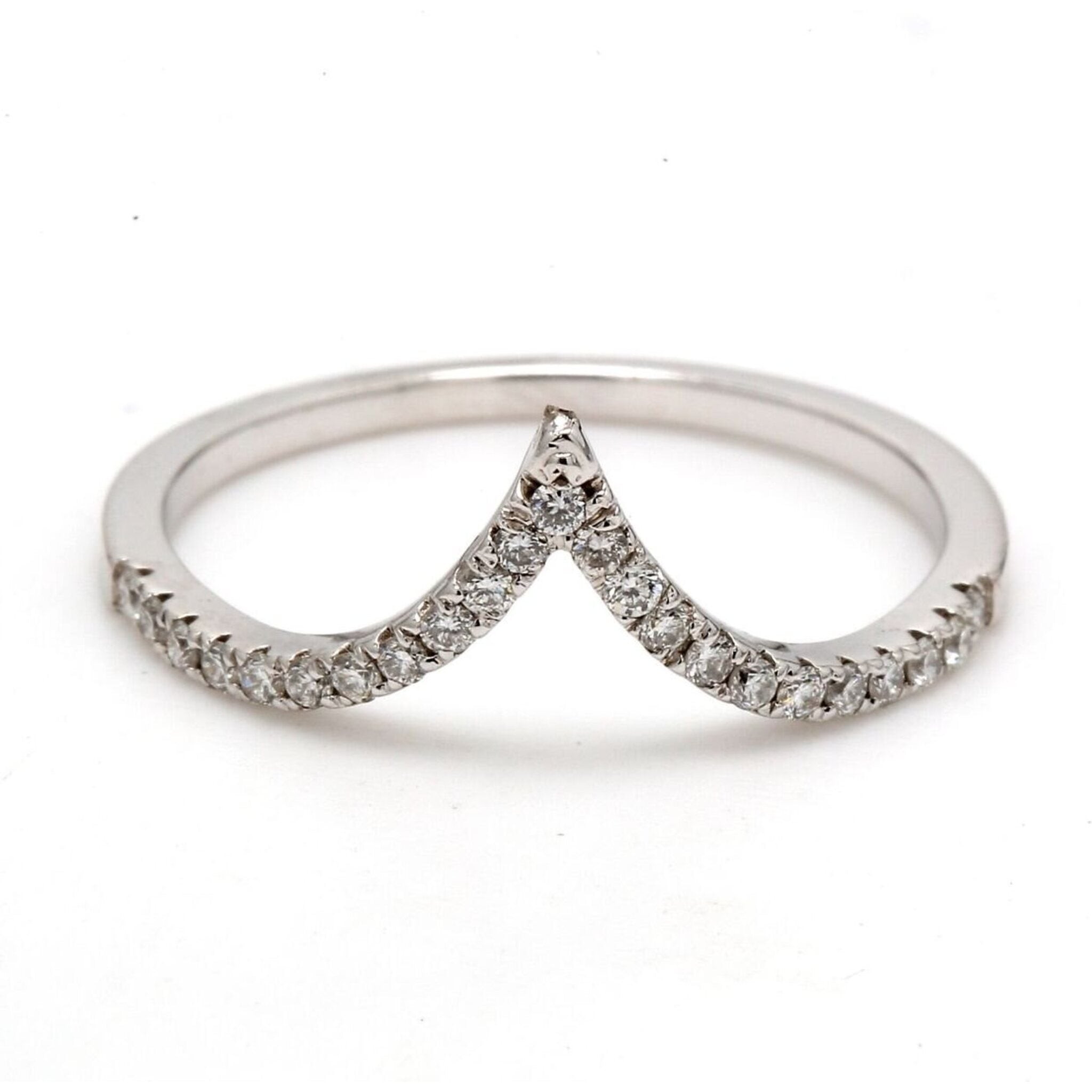 Ninacci 14K White Gold Fashion Ring with 0.50 Carats Round Diamonds