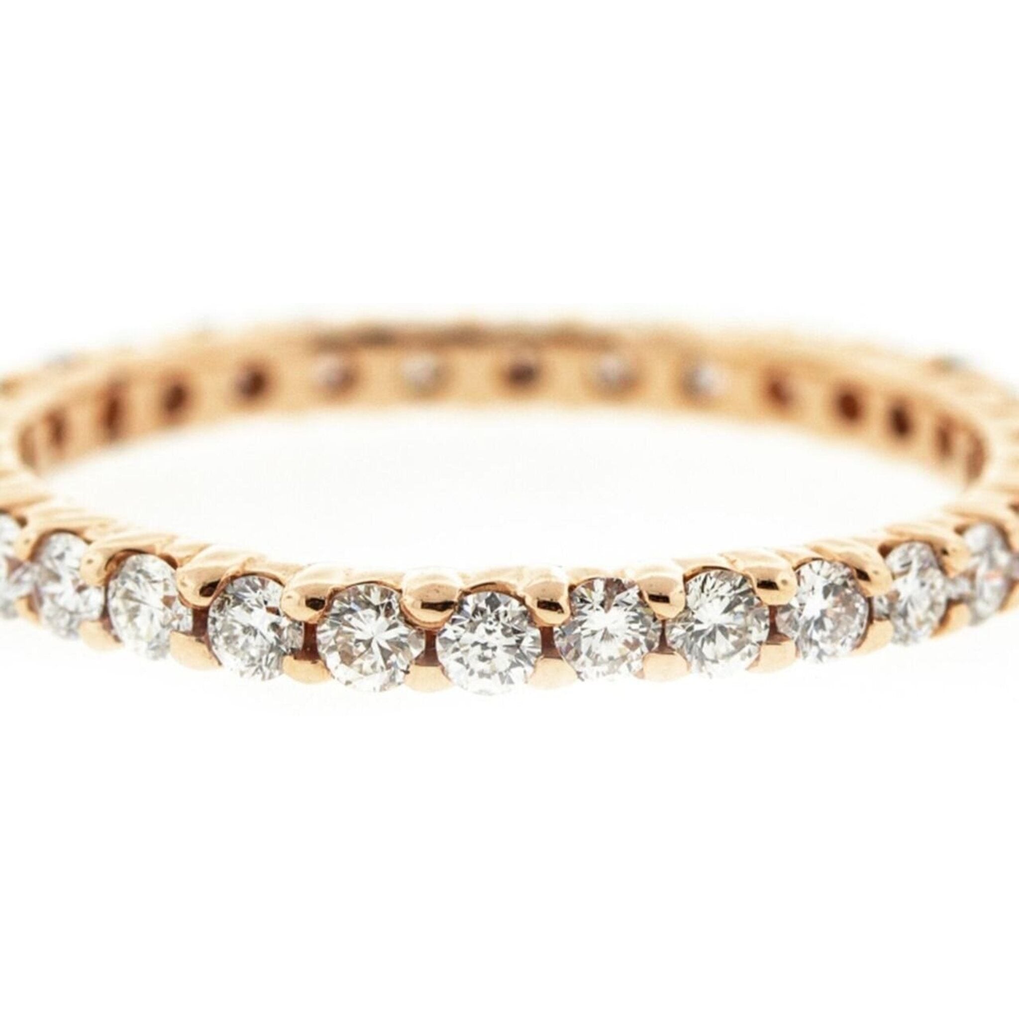 Ninacci 14K Yellow Gold 1.48 Carat Total Diamond Weight Eternity Band - Size 4.25