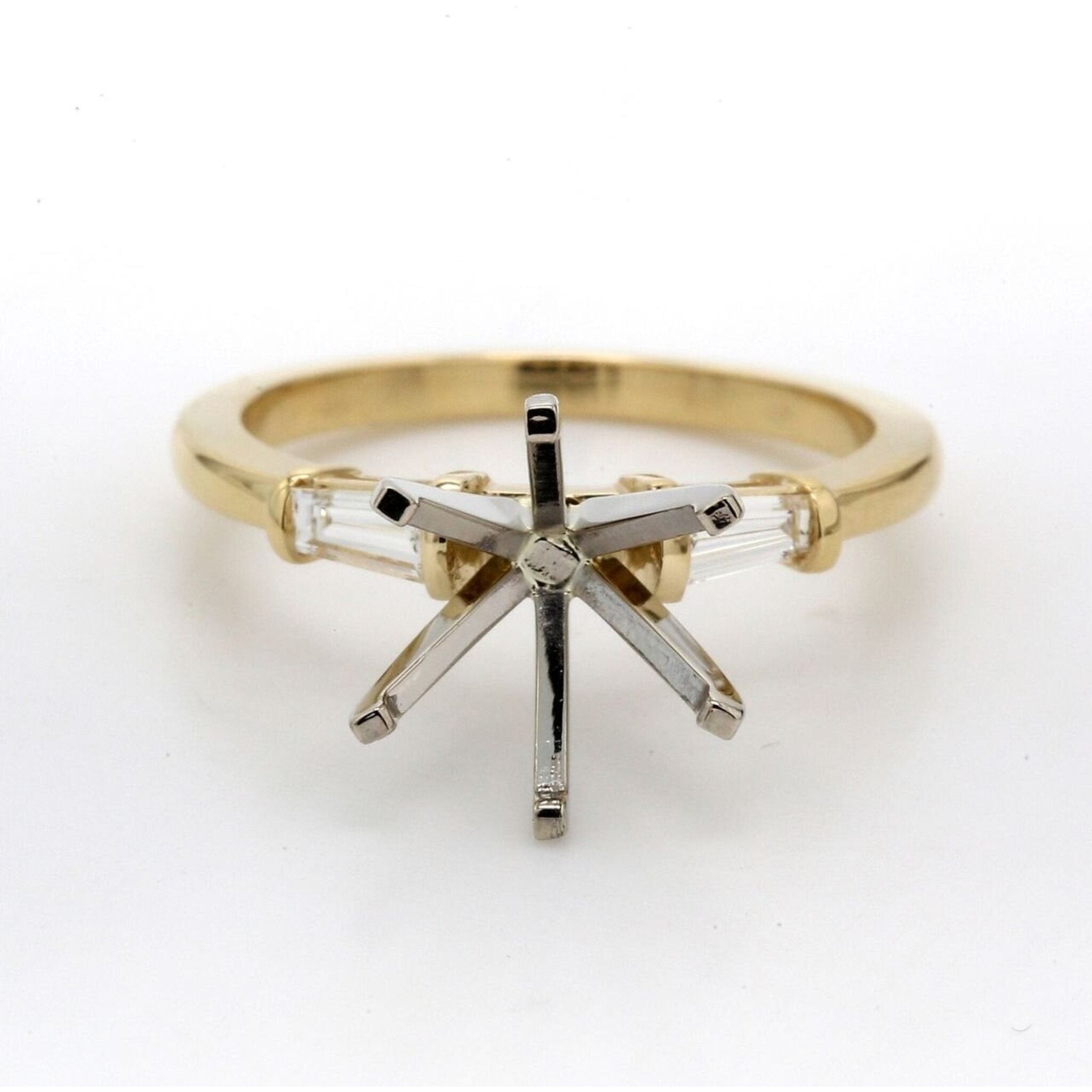 Ninacci 14K Yellow Gold Radiant Love 3-Stone Diamond Ring - 0.30 Carat Total Diamond Weight - Size 6.5