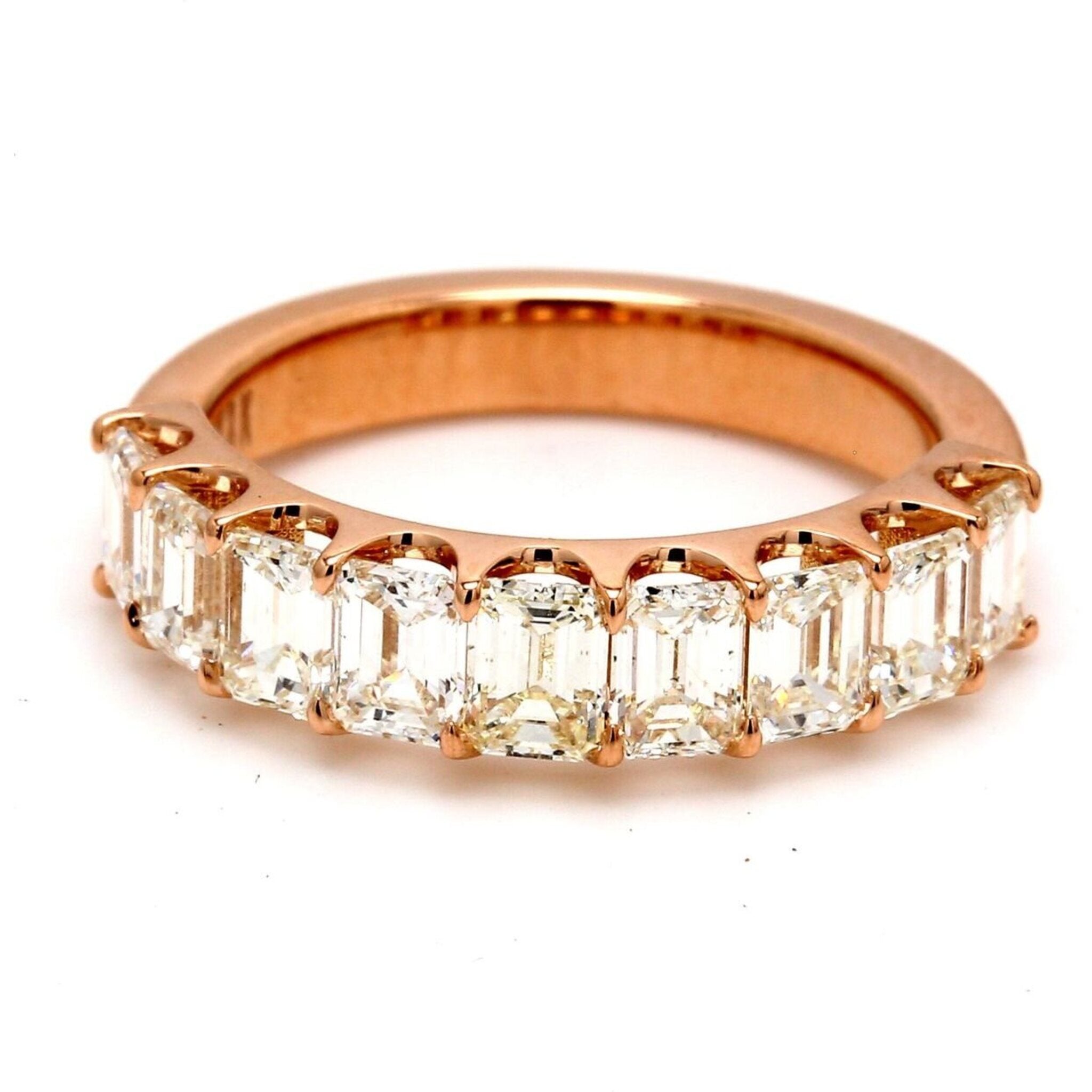 Ninacci 18K Rose Gold 9-Stone Diamond Band - 1.98 Carat Total Diamond Weight - Size 5.5