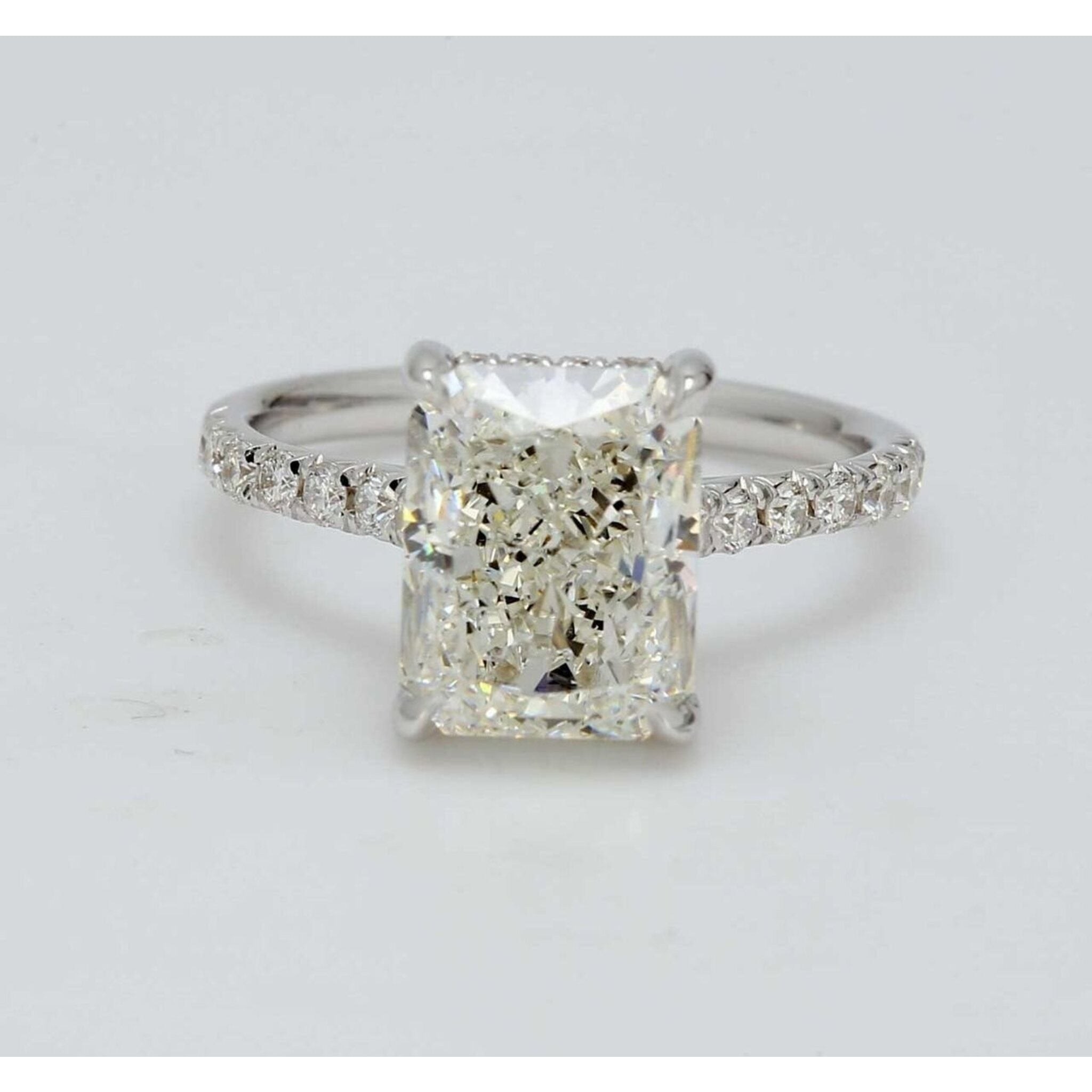 Ninacci 18K White Gold Halo Semi-Mount Diamond Ring - 0.32 Carat Total Diamond Weight - Size 5.0