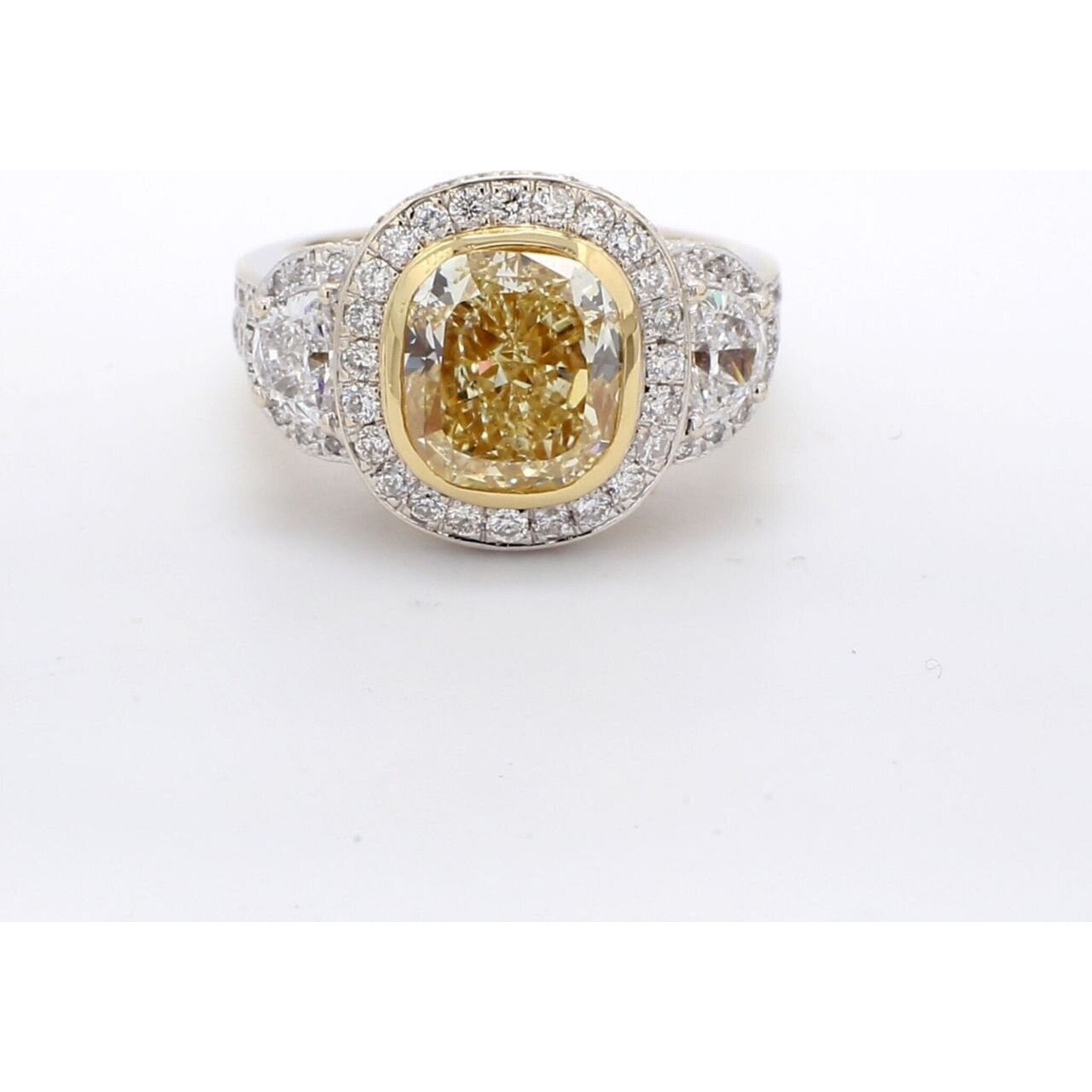 Ninacci 18K White Gold Halo Semi-Mount Ring with 2.03 Carats Diamonds - Elegance Personified