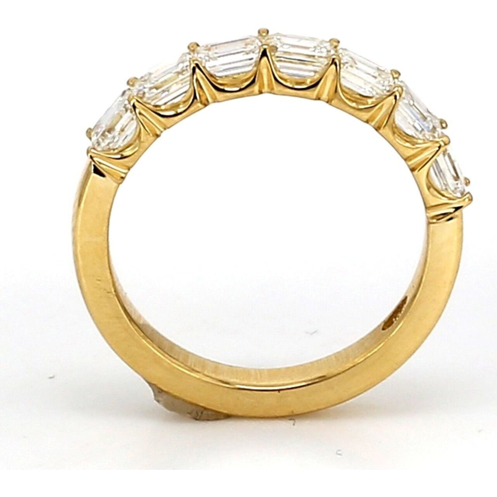 Ninacci 18K Yellow Gold 7-Stone Diamond Band - 1.02 Carat Total Diamond Weight - Size 5.0
