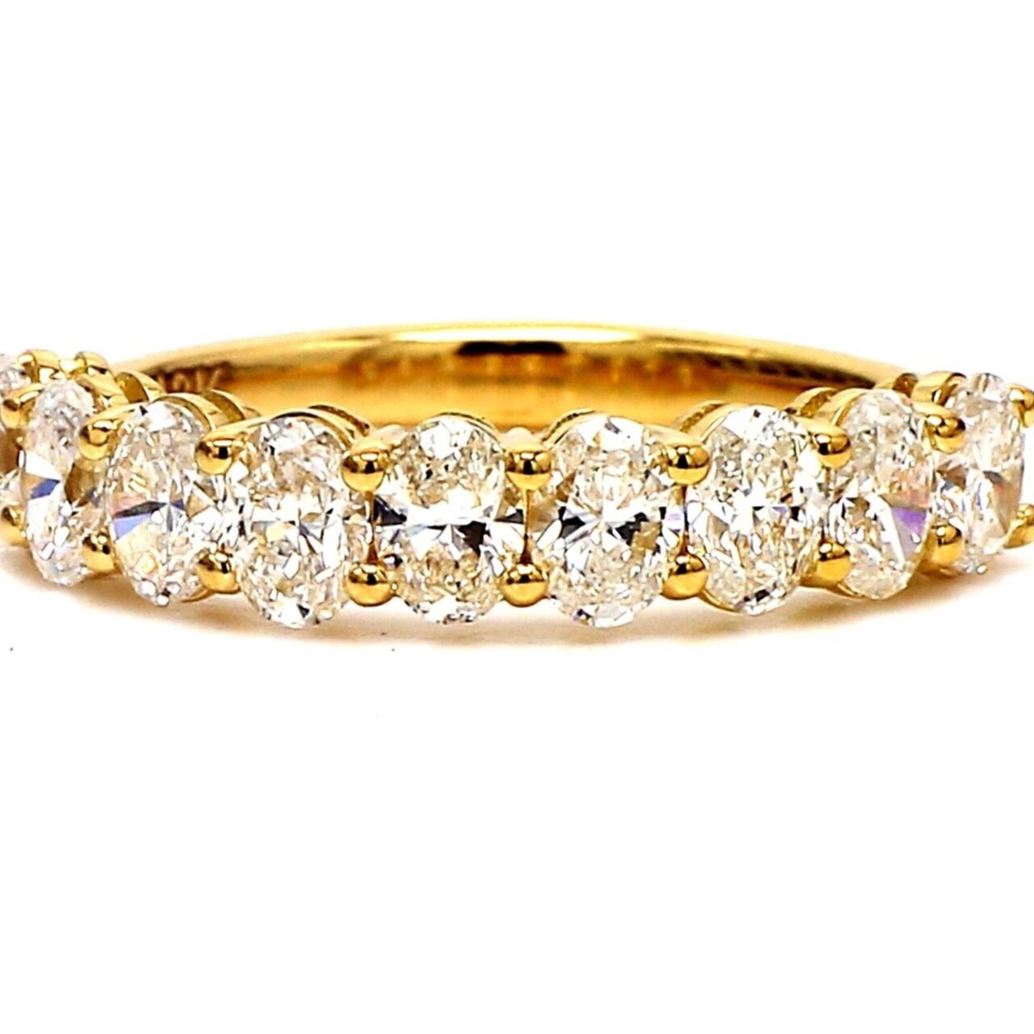 Ninacci 18K Yellow Gold 9-Stone Diamond Band - 1.69 Carat Total Diamond Weight - Size 7.25