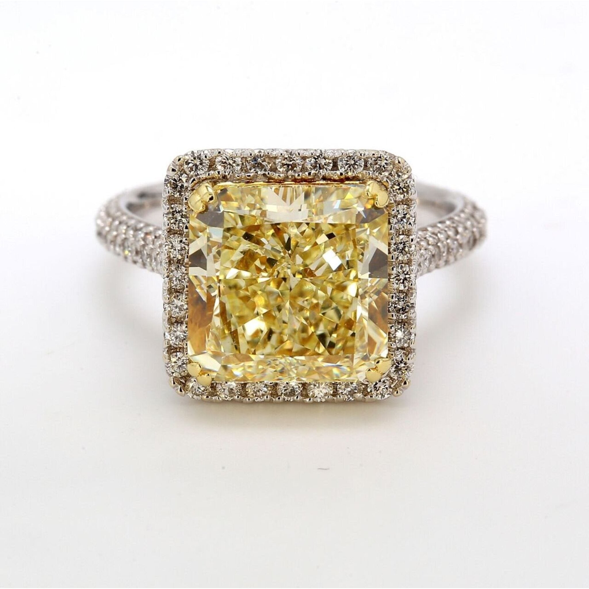 Ninacci Halo 18K White Gold Semi-Mount Ring with 1.02 Carats Round Diamonds - Symbol of Love and Elegance