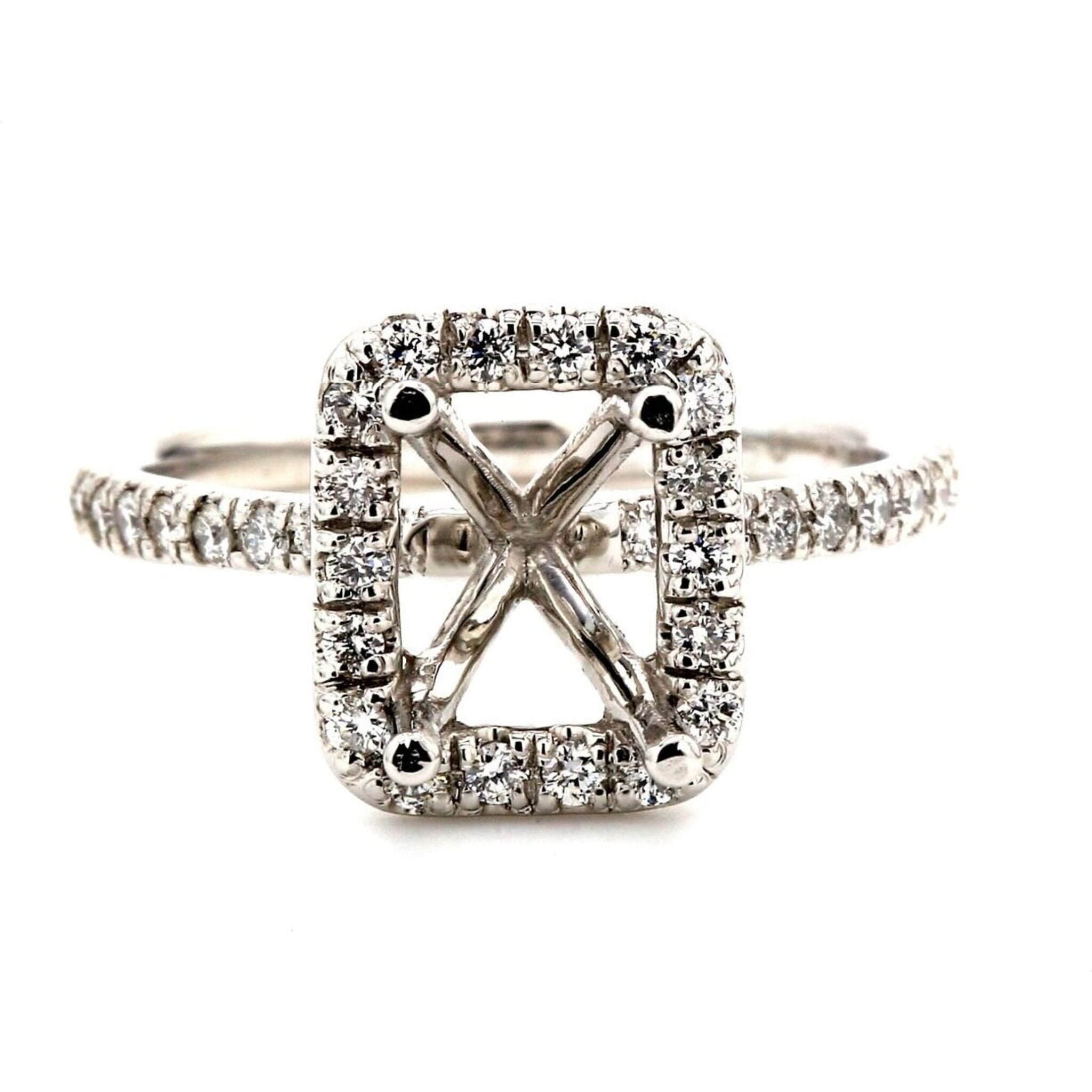 Ninacci Halo Dreams Platinum Diamond Engagement Ring - Size 6.75