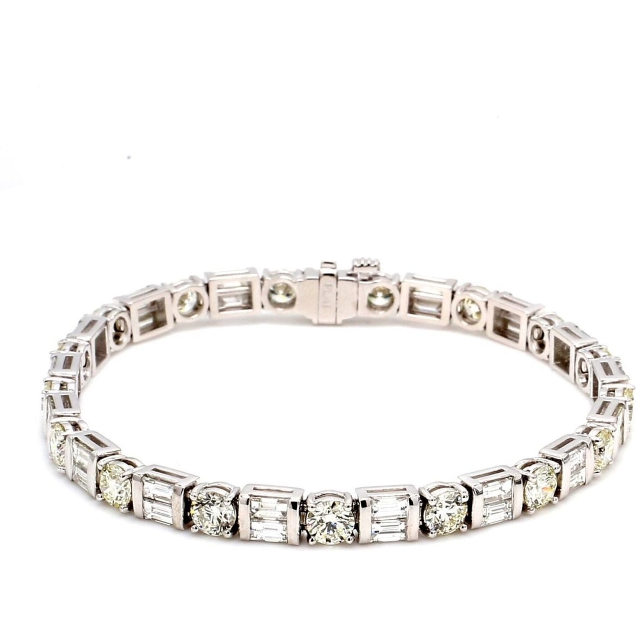 Ninacci Platinum 7.5" Symphony Tennis Bracelet - Dazzling Diamonds in Pure Elegance