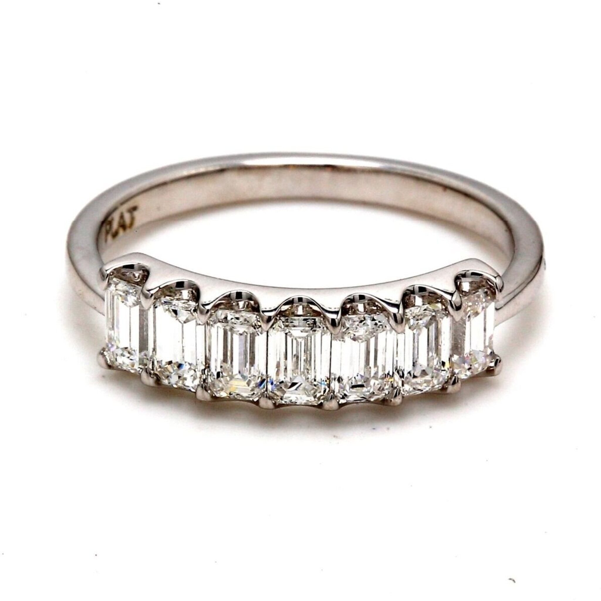 Ninacci Platinum 7-Stone Diamond Band - 0.96 Carat Total Diamond Weight - Size 6.0