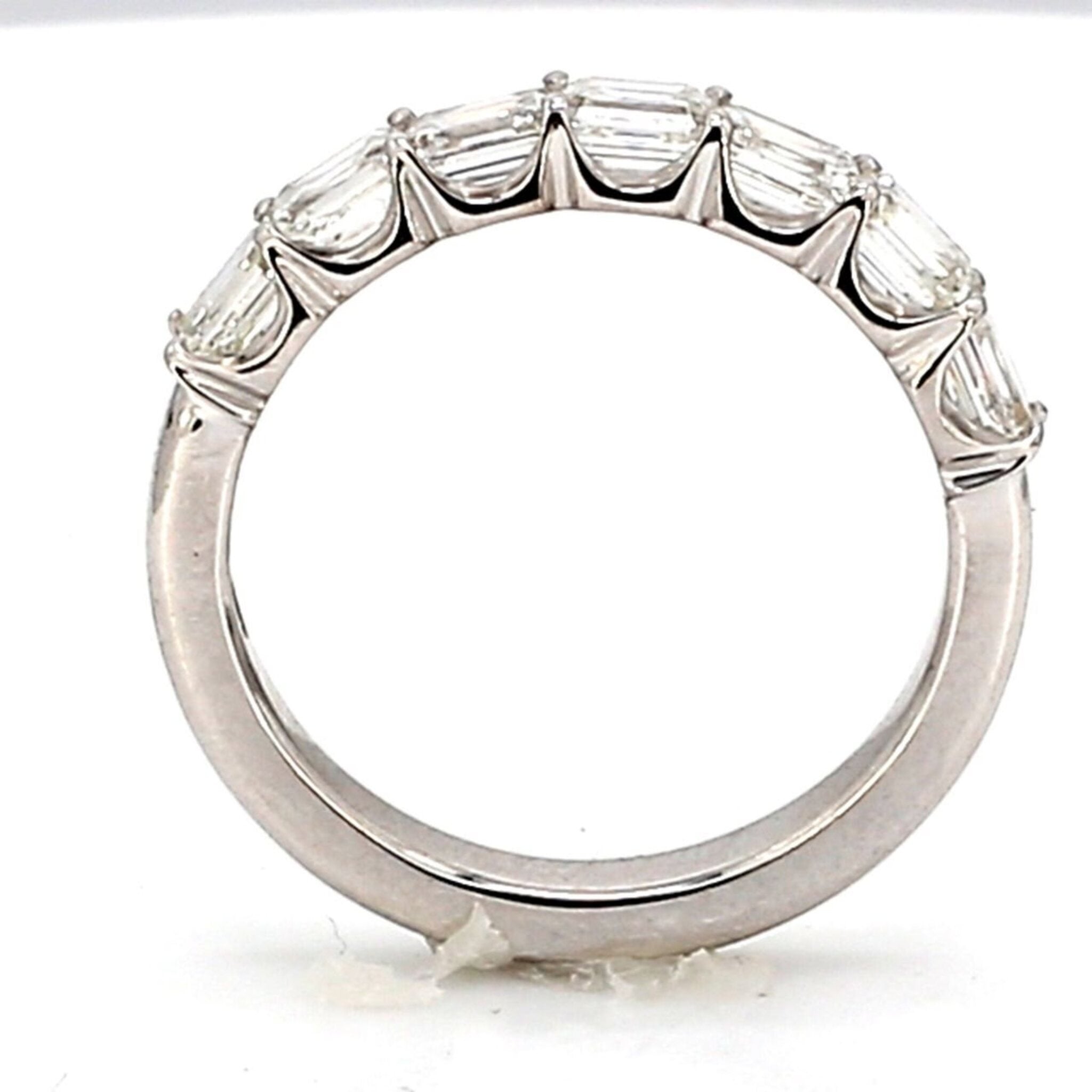 Ninacci Platinum 7-Stone East-to-West Diamond Band - 1.08 Carat Total Diamond Weight - Size 5