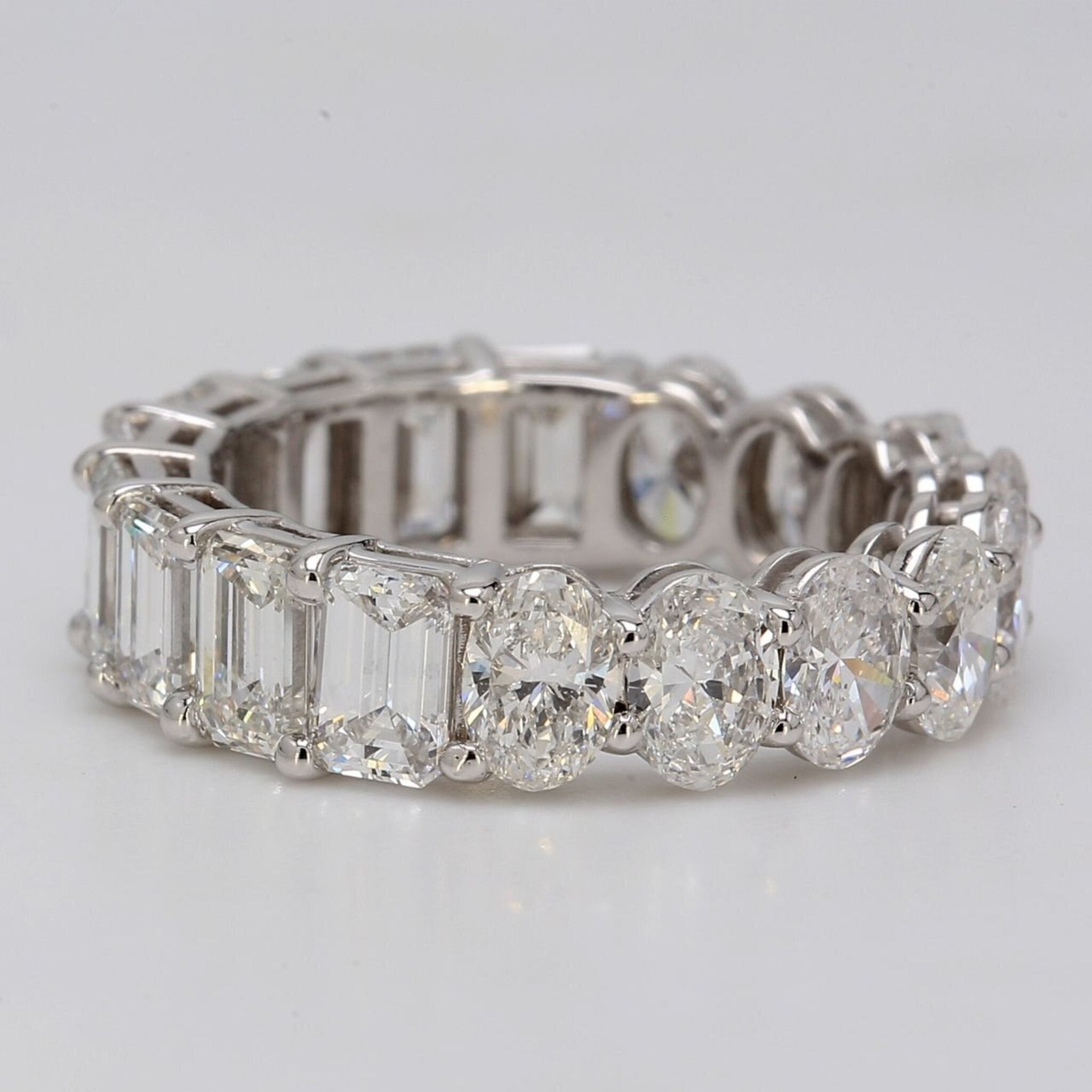 Ninacci Platinum Elegance 5.40 Carats Diamond Eternity Band - Timeless Love and Style - Size 5.5