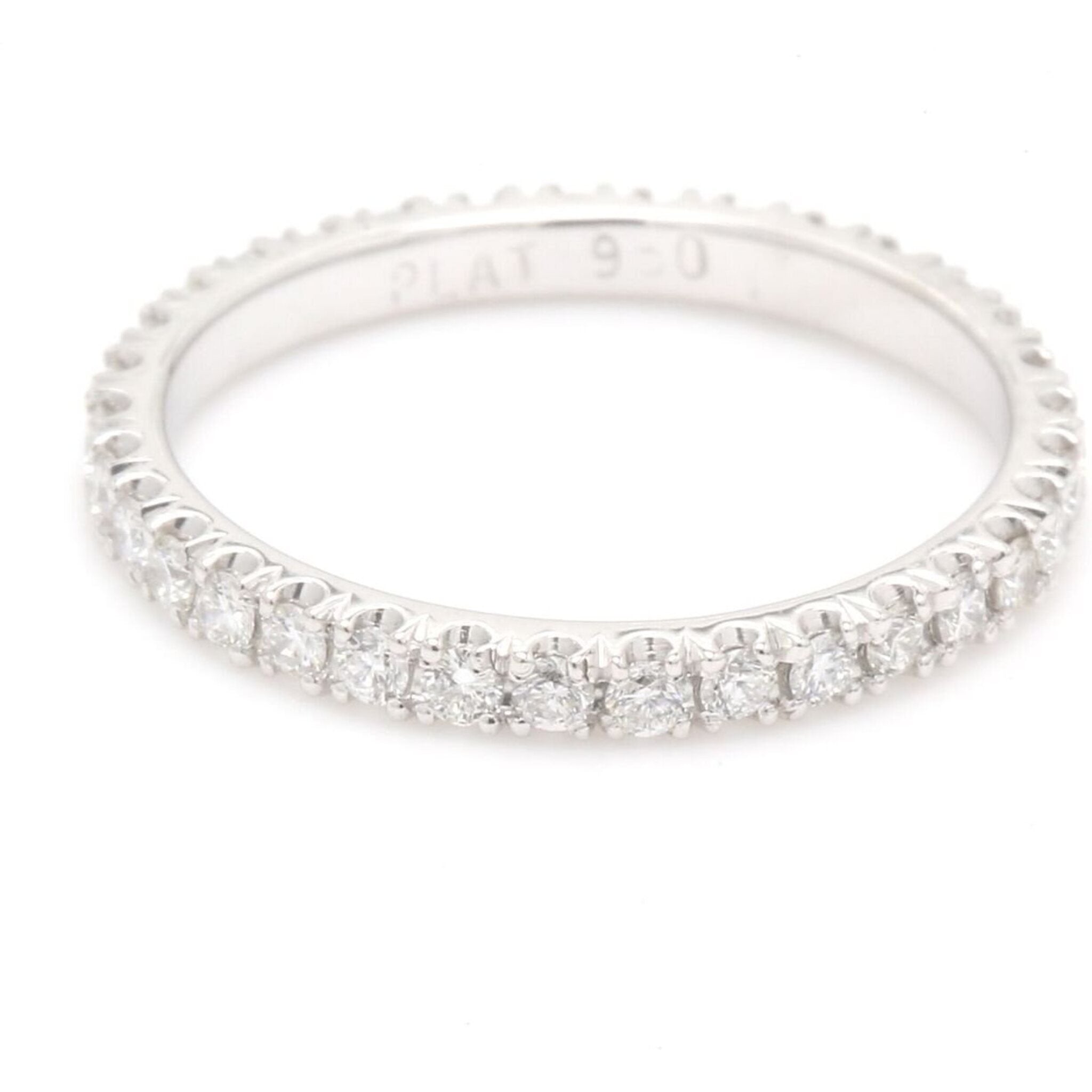 Ninacci Platinum Eternity Band with 0.52 Carats Prong-Set Round Diamonds - Size 6.0
