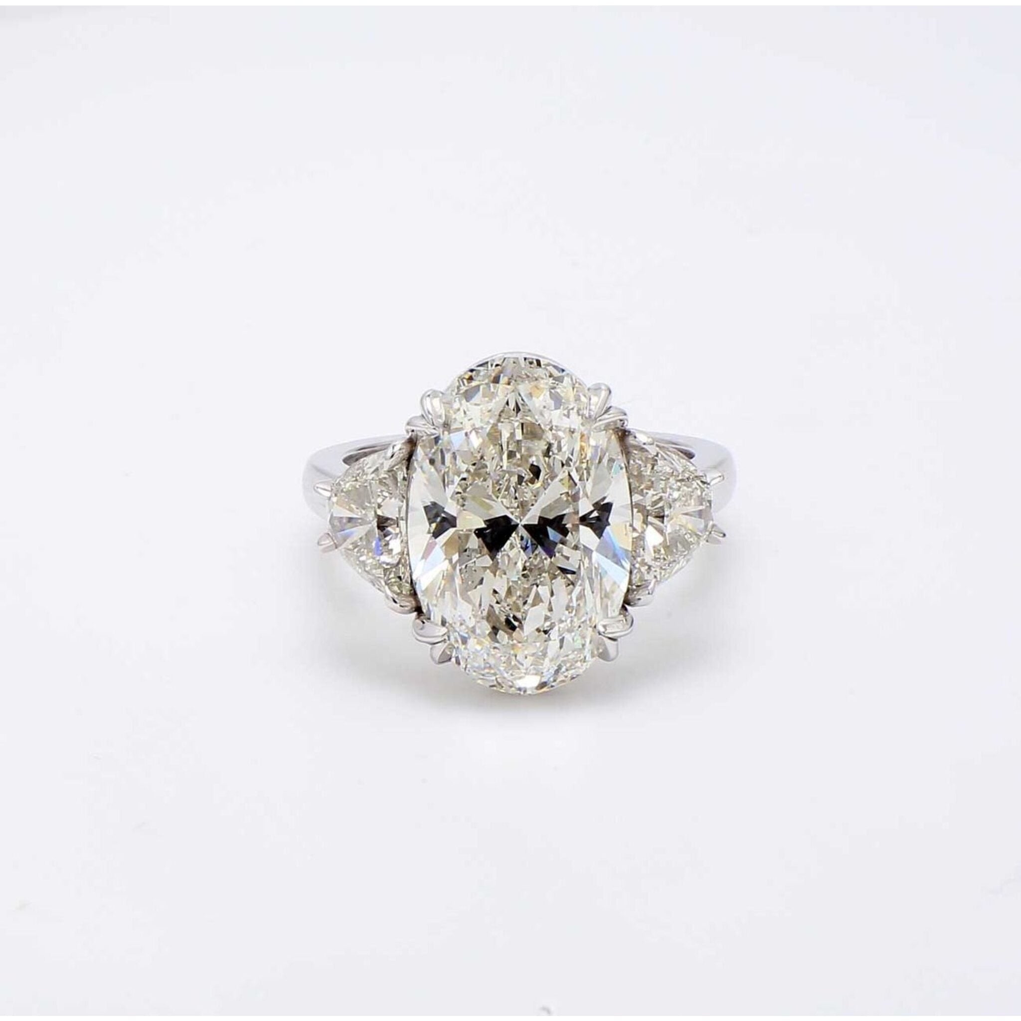 Ninacci Platinum Love Story 3-Stone Diamond Ring - Size 6.5