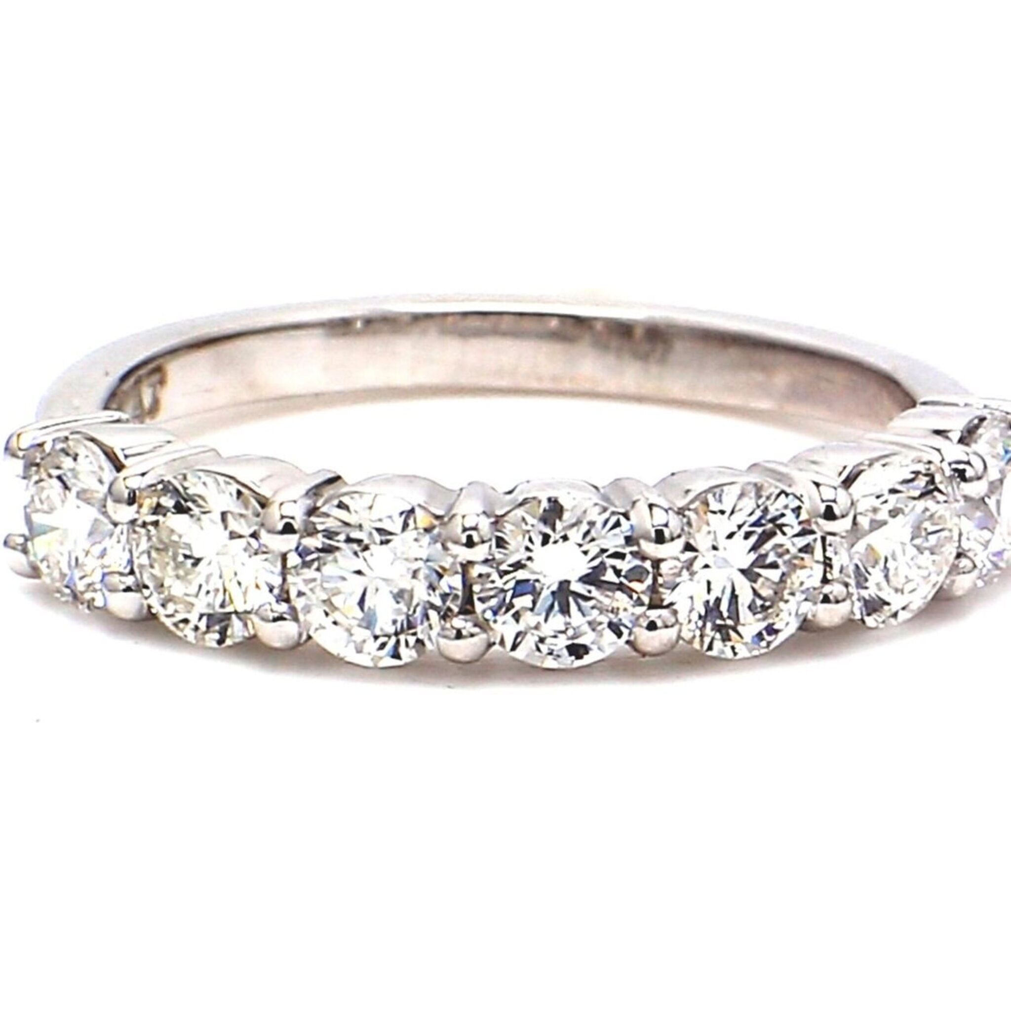 Ninacci Platinum Perfe Caratsion 7-Stone Diamond Band - 1.00 Carat Total Diamond Weight - Size 5.0