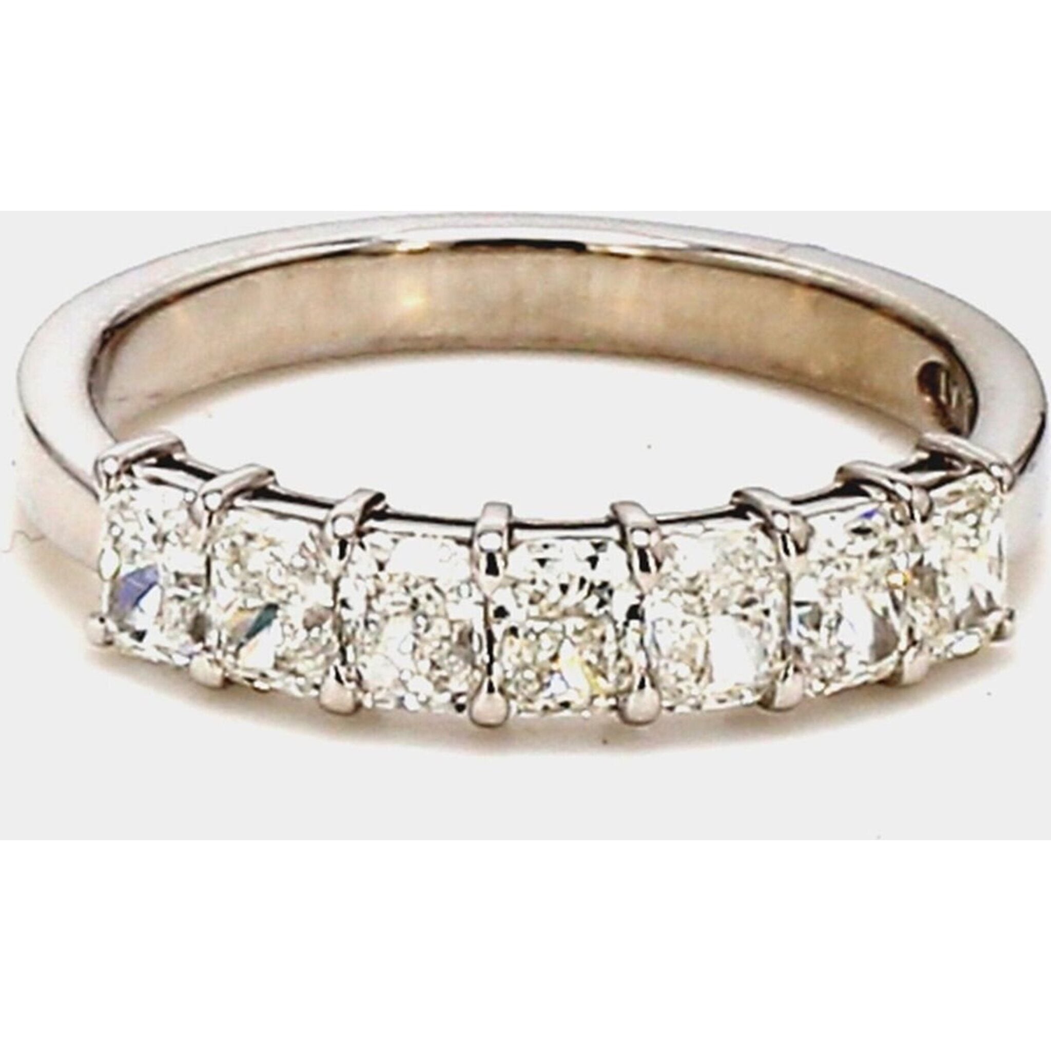 Ninacci Platinum Radiance 7-Stone Band - Dazzling Elegance in Every Glint. - Size 5.5