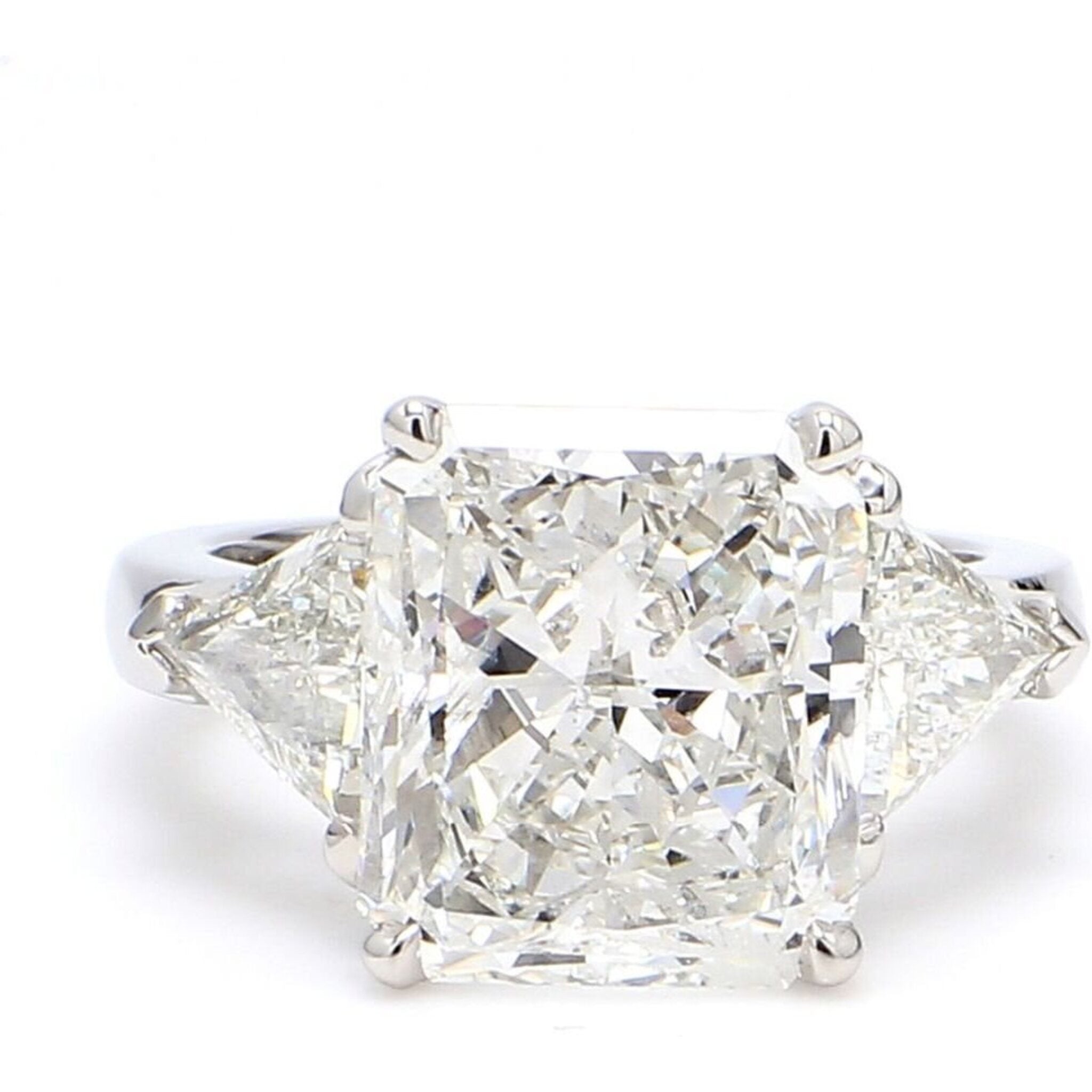 Ninacci Platinum Trilliant Diamond 3-Stone Semi-Mount Ring - 1.28 Carat Total Diamond Weight