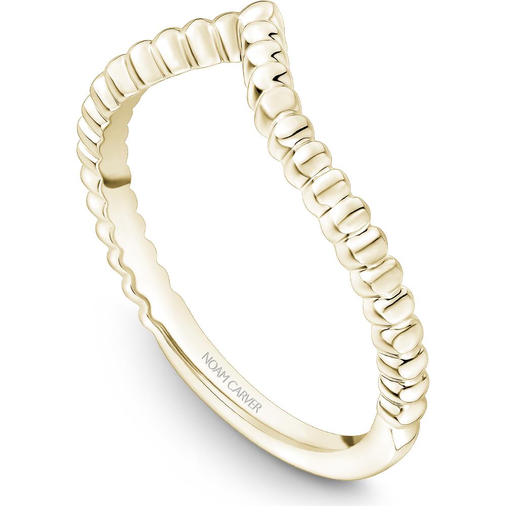 Noam Carver 14K Yellow Gold Sculpted Stackable Wedding Band