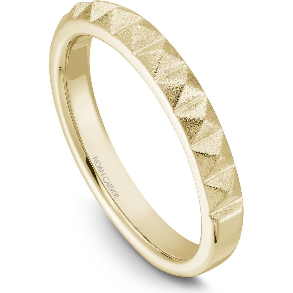 Noam Carver 14K Yellow Gold Stackable Geometric Wedding Band