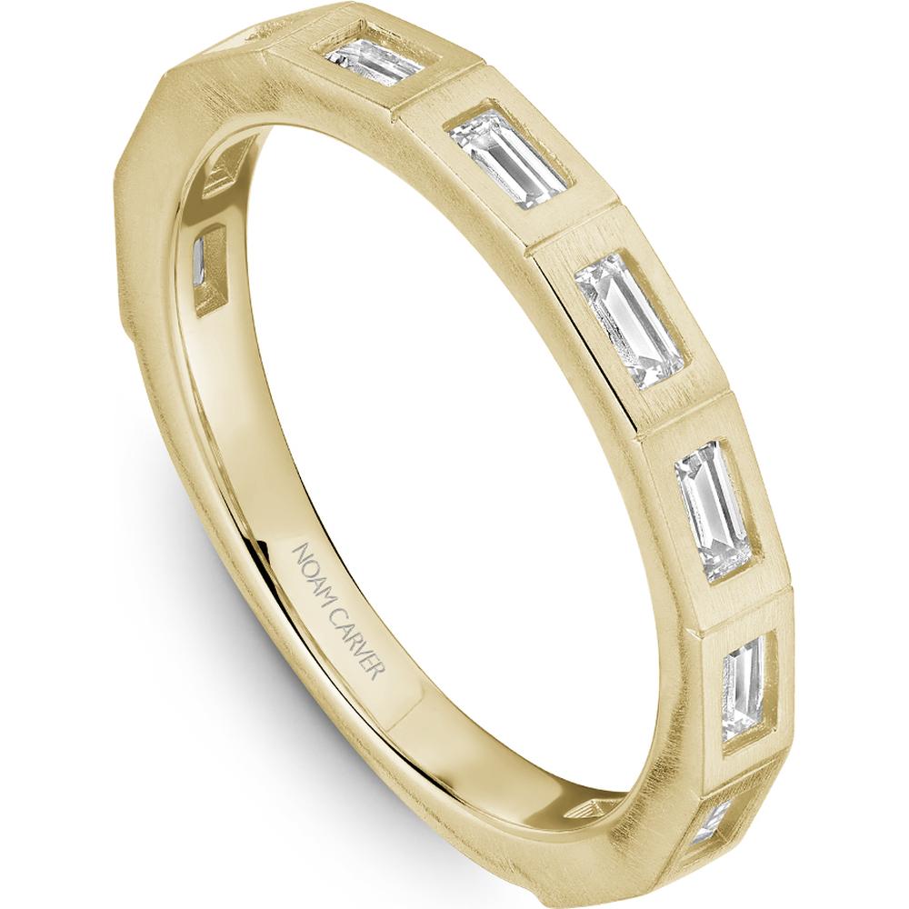 Noam Carver 14K Yellow Gold Stackable Wedding Band with Baguette Diamonds - 0.5 Carat Total Diamond Weight