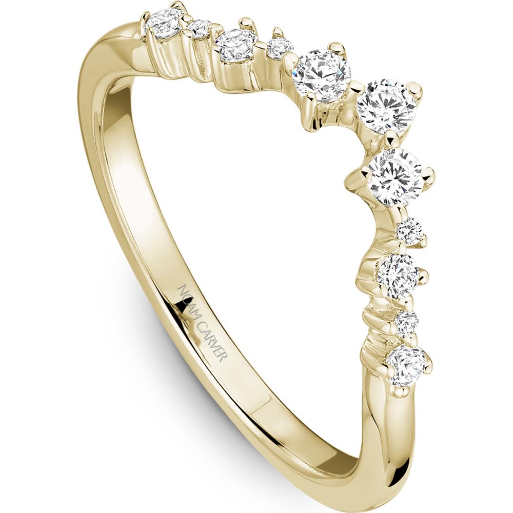 Noam Carver 14K Yellow Gold Stackable Wedding Band with Round-Cut Diamonds - 0.24 Carat Total Diamond Weight