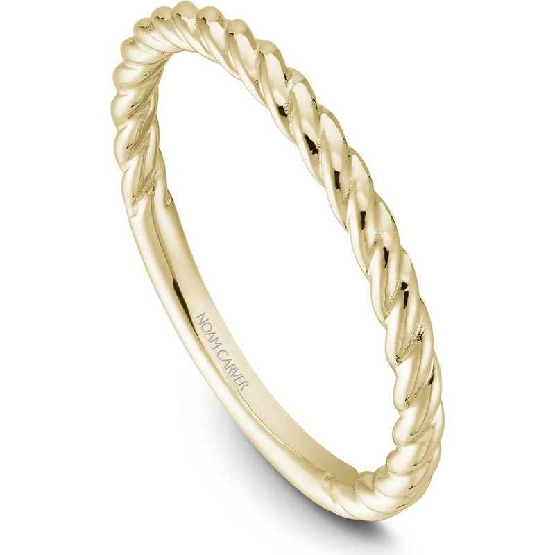 Noam Carver 14K Yellow Gold Twisted Stackable Wedding Band
